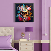 Load image into Gallery viewer, Diamond Painting - Full Round - rose skull girl (40*40CM)
