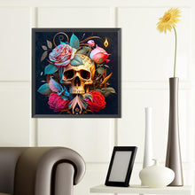 Load image into Gallery viewer, Diamond Painting - Full Round - rose skull girl (40*40CM)
