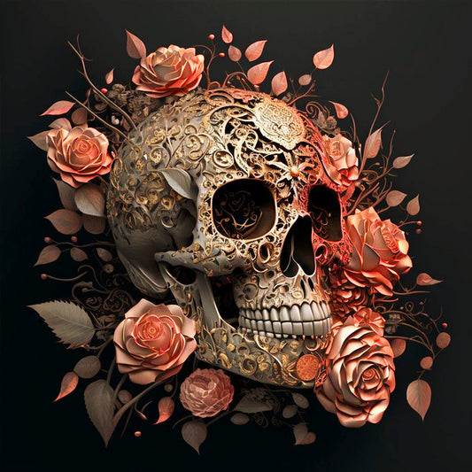 Diamond Painting - Full Round - Metal skull girl (40*40CM)