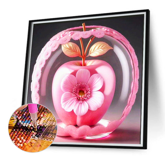 Diamond Painting - Full Round - Pink Crystal Apple ¡¤ Christmas Eve (40*40CM)