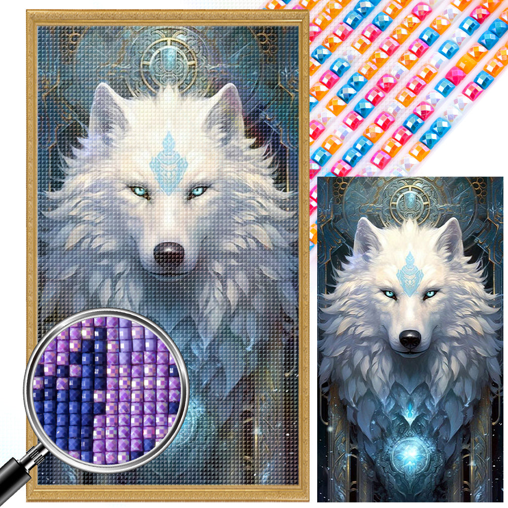 AB Diamond Painting - Full Square - Aurora wolf (40*70CM)