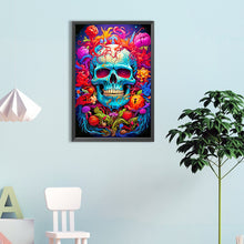 Load image into Gallery viewer, Diamond Painting - Full Round - flower skull (40*60CM)
