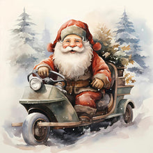 Load image into Gallery viewer, Diamond Painting - Full Round - Santa Claus riding a bike (40*40CM)
