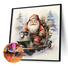 Load image into Gallery viewer, Diamond Painting - Full Round - Santa Claus riding a bike (40*40CM)
