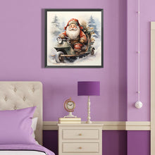 Load image into Gallery viewer, Diamond Painting - Full Round - Santa Claus riding a bike (40*40CM)
