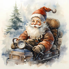 Load image into Gallery viewer, Diamond Painting - Full Round - Santa Claus riding a bike (40*40CM)
