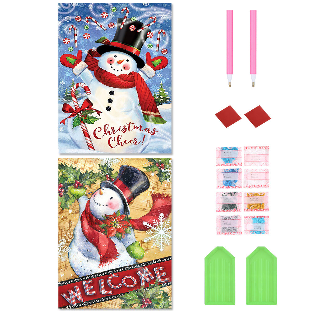 2pcs Diamond Painting Set - Christmas snowman (30*40CM)