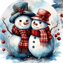 Load image into Gallery viewer, Diamond Painting - Full Round - Christmas snowman (40*40CM)
