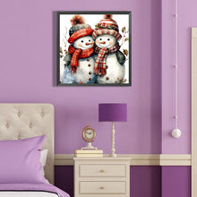 Load image into Gallery viewer, Diamond Painting - Full Round - Christmas snowman (40*40CM)

