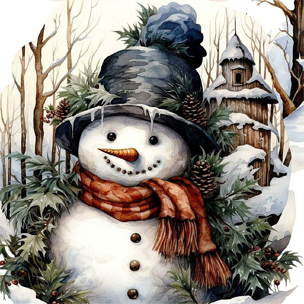 Diamond Painting - Full Round - Christmas snowman (40*40CM)