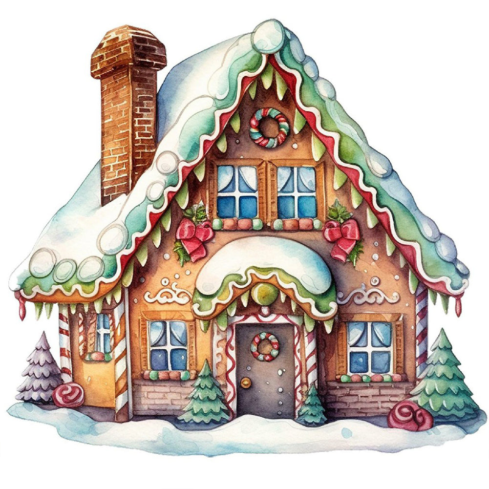 Diamond Painting - Full Round - Christmas cottage (40*40CM)