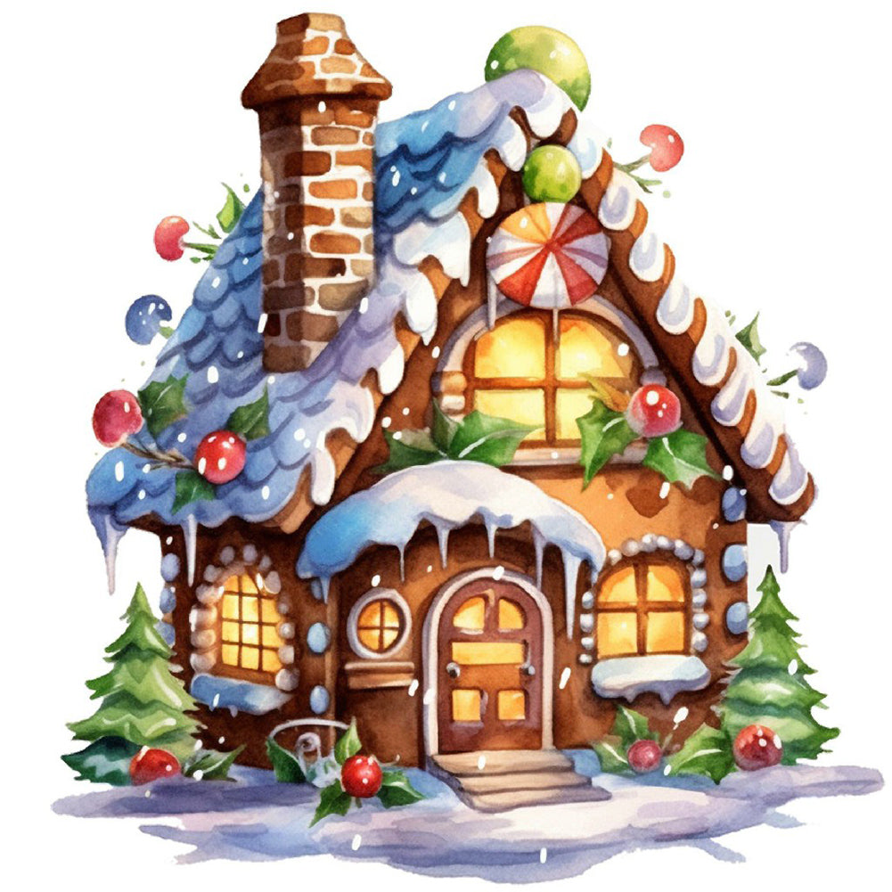 Diamond Painting - Full Round - Christmas cottage (40*40CM)