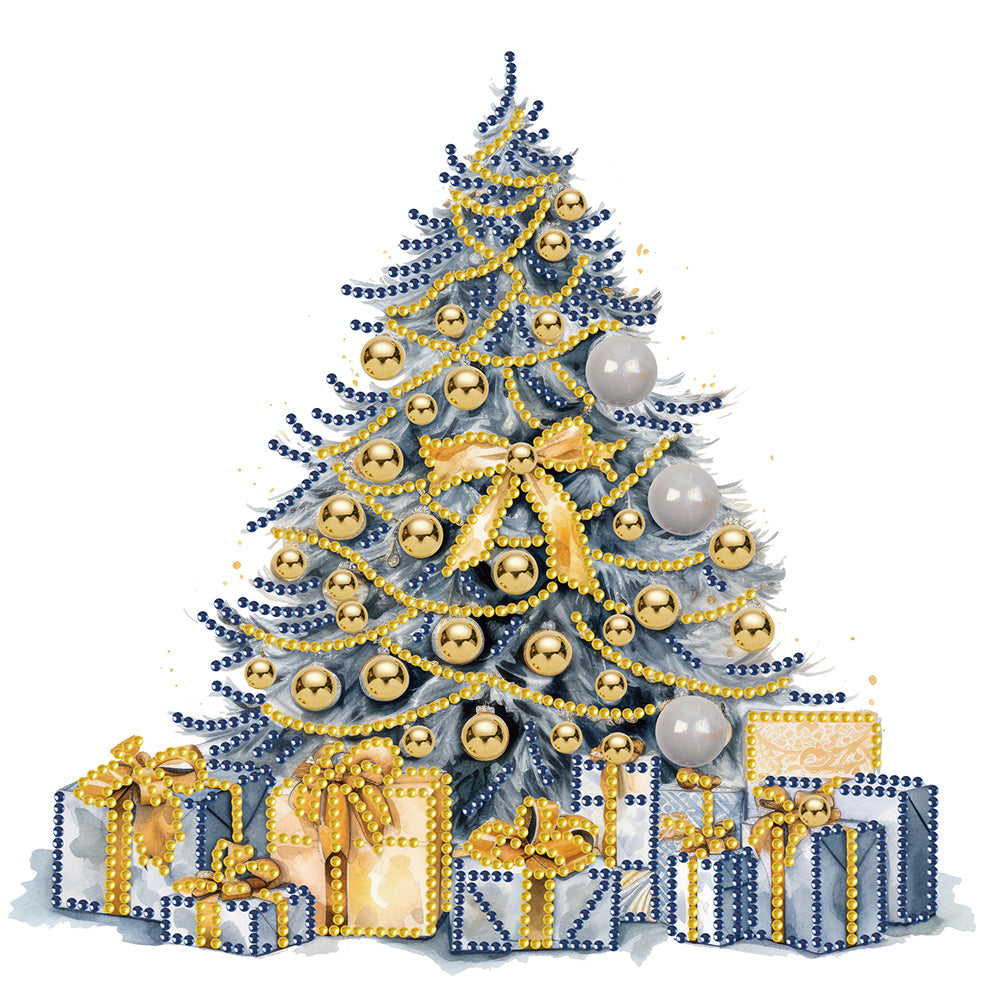 Diamond Painting - Partial Special Shaped - Colorful Christmas tree (30*30CM)