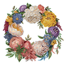 Load image into Gallery viewer, Diamond Painting - Partial Special Shaped - flower garland (30*30CM)

