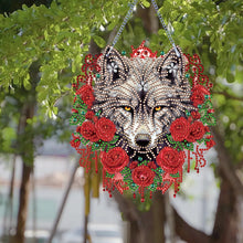 Load image into Gallery viewer, Special Shape DIY Diamond Painting Ornaments Wolf Head Full Drill Art Kit (#1)

