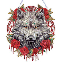 Load image into Gallery viewer, Special Shape DIY Diamond Painting Ornaments Wolf Head Full Drill Art Kit (#2)
