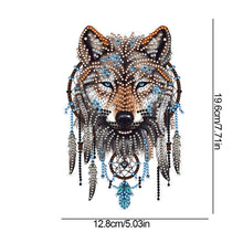Load image into Gallery viewer, Special Shape DIY Diamond Painting Ornaments Wolf Head Full Drill Art Kit (#4)
