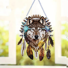 Load image into Gallery viewer, Special Shape DIY Diamond Painting Ornaments Wolf Head Full Drill Art Kit (#5)
