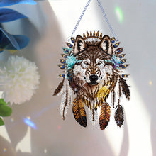 Load image into Gallery viewer, Special Shape DIY Diamond Painting Ornaments Wolf Head Full Drill Art Kit (#5)
