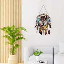 Load image into Gallery viewer, Special Shape DIY Diamond Painting Ornaments Wolf Head Full Drill Art Kit (#5)
