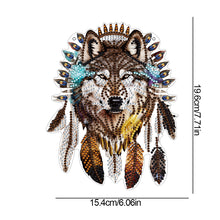 Load image into Gallery viewer, Special Shape DIY Diamond Painting Ornaments Wolf Head Full Drill Art Kit (#5)
