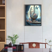 Load image into Gallery viewer, Diamond Painting - Full Square - Butterfly flowers by the window (30*40CM)
