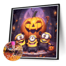 Load image into Gallery viewer, Diamond Painting - Full Round - Minions and Jack-O-Lanterns (40*40CM)
