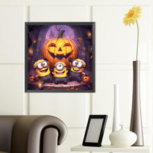 Load image into Gallery viewer, Diamond Painting - Full Round - Minions and Jack-O-Lanterns (40*40CM)
