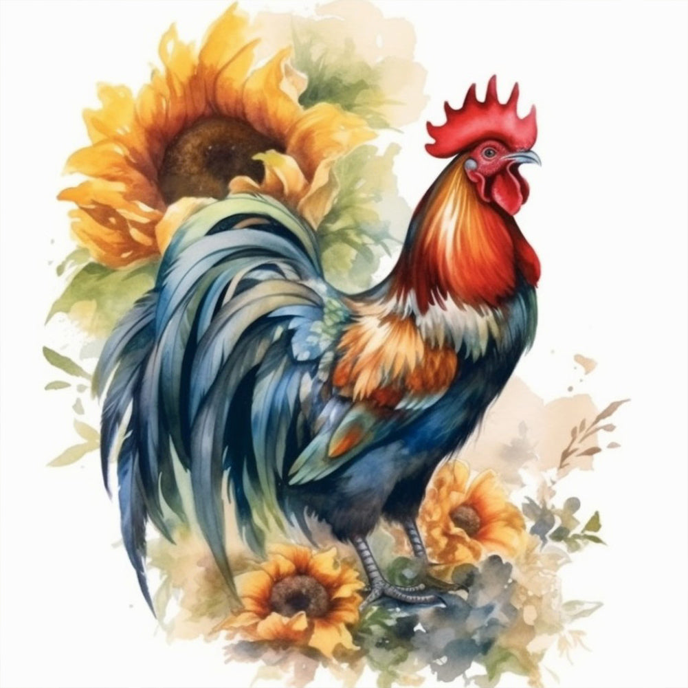 Diamond Painting - Full Round - Rooster (40*40CM)