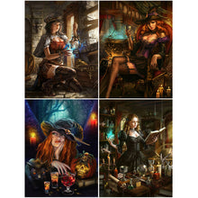 Load image into Gallery viewer, 4pcs Diamond Painting Set - magic witch (30*40CM)
