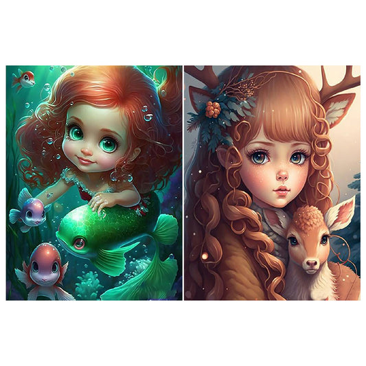 2pcs Diamond Painting Set - Cartoon (30*40CM)