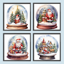 Load image into Gallery viewer, 4pcs Diamond Painting Set - Santa Claus crystal ball (30*30CM)

