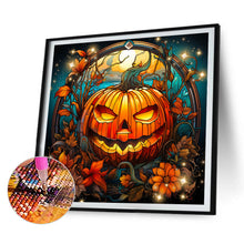 Load image into Gallery viewer, 4pcs Diamond Painting Set - Halloween Pumpkin Glass Painting (30*30CM)
