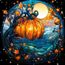 Load image into Gallery viewer, 4pcs Diamond Painting Set - Halloween Pumpkin Glass Painting (30*30CM)
