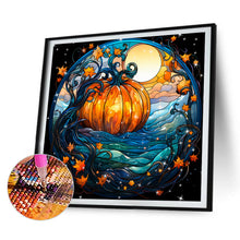 Load image into Gallery viewer, 4pcs Diamond Painting Set - Halloween Pumpkin Glass Painting (30*30CM)
