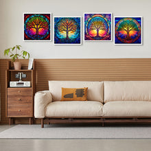 Load image into Gallery viewer, 4pcs Diamond Painting Set - Wisdom tree glass painting (30*30CM)

