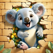 Load image into Gallery viewer, 4pcs Diamond Painting Set - small animals breaking through the wall (30*30CM)
