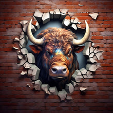 Load image into Gallery viewer, 4pcs Diamond Painting Set - The little animal that breaks out of the wall (30*30CM)
