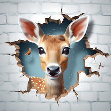 Load image into Gallery viewer, 4pcs Diamond Painting Set - The little animal that breaks out of the wall (30*30CM)

