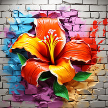 Load image into Gallery viewer, 4pcs Diamond Painting Set - Flowers bursting through the wall (30*30CM)

