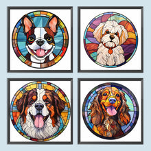 Load image into Gallery viewer, 4pcs Diamond Painting Set - puppy glass painting (30*30CM)
