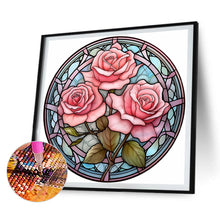 Load image into Gallery viewer, 4pcs Diamond Painting Set - flower glass painting (30*30CM)
