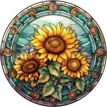 Load image into Gallery viewer, 4pcs Diamond Painting Set - flower glass painting (30*30CM)
