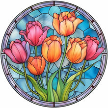 Load image into Gallery viewer, 4pcs Diamond Painting Set - flower glass painting (30*30CM)
