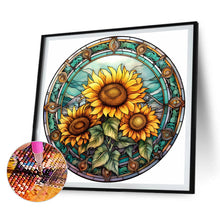 Load image into Gallery viewer, 4pcs Diamond Painting Set - flower glass painting (30*30CM)
