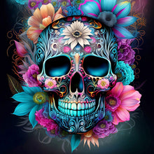 Load image into Gallery viewer, 4pcs Diamond Painting Set - flower skull (30*30CM)
