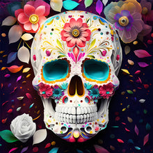 Load image into Gallery viewer, 4pcs Diamond Painting Set - flower skull (30*30CM)
