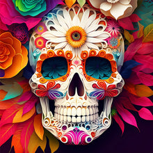 Load image into Gallery viewer, 4pcs Diamond Painting Set - flower skull (30*30CM)
