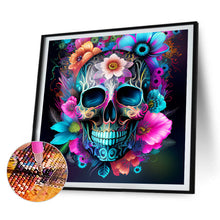 Load image into Gallery viewer, 4pcs Diamond Painting Set - flower skull (30*30CM)
