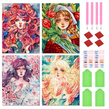 Load image into Gallery viewer, 4pcs Diamond Painting Set - Cartoon (30*40CM)
